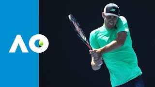 Reilly Opelka v John Isner match highlights 1R  Australian Open 2019 [upl. by Refinneg947]