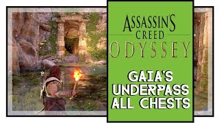 Assassins Creed Odyssey Gaias Underpass All Chests Fate of Atlantis DLC [upl. by Jobina]