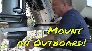 How to Mount an Outboard  Set Height Correctly and Rig  Boston Whaler 13 Restoration Part 19 [upl. by Elleda]