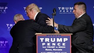 Donald Trump rushed off stage during rally in Nevada [upl. by Airenahs]