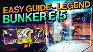 Destiny 2 Platinum BUNKER E15 Legend Lost Sector Guide  Simple amp Easy WITH LIVE COMMENTARY [upl. by Branham467]