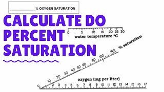 Calculate Dissolved Oxygen DO Percent Saturation [upl. by Moth]