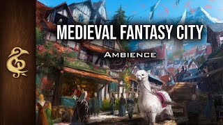 Fantasy Medieval City  Immersive Ambience  1 Hour DnD [upl. by Frances218]