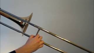 Learn to play Bb major scale on trombone [upl. by Rednal994]