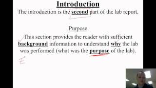 Video 12  How To Write A Lab Report  Introduction [upl. by Lancaster]