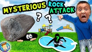 MYSTERIOUS ROCK in BACKYARD FUNnel Family Vlog [upl. by Kessler876]