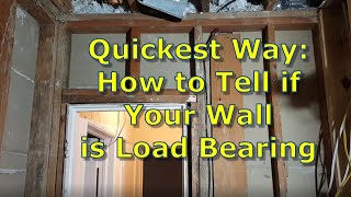 How to Tell if Your Wall is Load Bearing [upl. by Mellins]