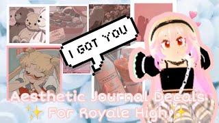 40 Aesthetic Journal Decals For Roblox Royale High  Giveaway Winner [upl. by Lertnek]