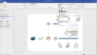 DIAGRAMME DE RÉSEAU SOUS VISIO 2016 [upl. by Ayotahc]