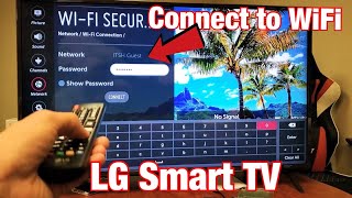 LG Smart TV How to ConnectSetup to WiFi Network [upl. by Fredia]