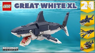 Great White XL MOC LEGO 31088 Alternate Digital Build [upl. by Ojyllek]