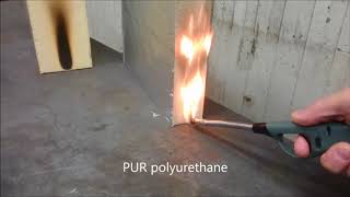 Fire test PIR PUR and EPS [upl. by Alekim]