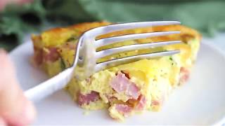 Ham and Cheese Crustless Quiche [upl. by Anelat]