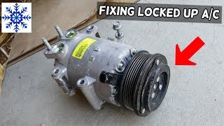 FIXING LOCKED UP AC COMPRESSOR [upl. by Idnek942]