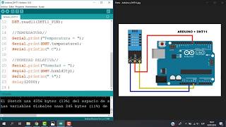 Sensor DHT11  Medir Temperatura y humedad relativa  Arduino [upl. by Fawne502]