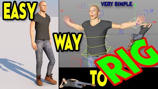 Easy and Simple Way to Rig Character in Cinema 4d [upl. by Nathanil]