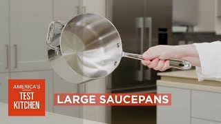 Equipment Review Best Large Saucepans amp Our Testing Winners [upl. by Attemaj]