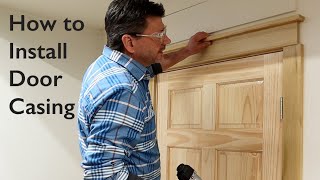 How to Install Door Casing  Design and Make Wood Molding [upl. by Onirefes]