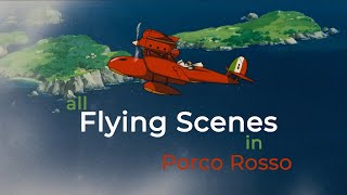 Porco Rosso  flying scenesSupercut  Miyazaki [upl. by Conyers]