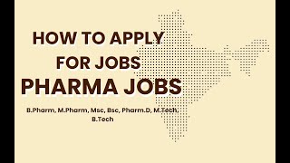 how to Apply For Pharma Jobs  Indian Pharma Jobs [upl. by Charbonnier]