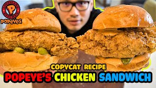 POPEYES CHICKEN SANDWICH Done Right Copycat Recipe [upl. by Wie]