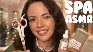 ASMR Spa Roleplay  Skincare Lotion Eyebrows Haircut Personal Attention [upl. by Schram]