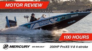 Tested  Mercury 200hp Pro XS V8 46L 4stroke Outboard [upl. by Ajani]