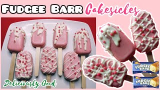 Fudgee Barr Cakesicles  NO Bake Cakesicles  Easy Recipe [upl. by Suoicerp]