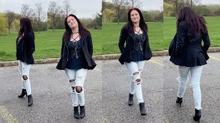 Tights Under Ripped Jeans  Rocker Chick Outfit [upl. by Pope]