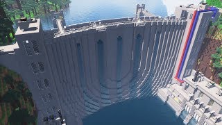 Minecraft  How To Build a working WATER DAM [upl. by Ainoyek809]