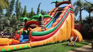 22ft Tropical Lava Slide review Rental Cost 379 [upl. by Alrahc958]