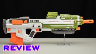 REVIEW Nerf Halo MA40 Assault Rifle  Solid PropClass Blaster [upl. by Carrnan]