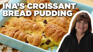 Ina Gartens Croissant Bread Pudding  Barefoot Contessa  Food Network [upl. by Bricker]