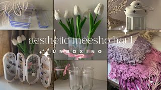 ♡Aesthetic Meesho Haul Part 1 🛒  cute home decor  outfits  accessories ♡ [upl. by Anoy]