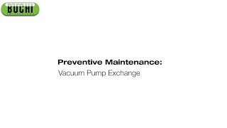 BUCHI V300 Vacuum pump maintenance [upl. by Elbertina]