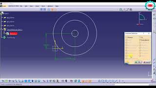 20 Concentricity and Fix constraints  CATIA sketcher [upl. by Burtis6]