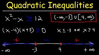 Quadratic Inequalities [upl. by Bernadine]