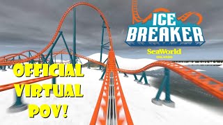 SeaWorld Orlando Ice Breaker Roller Coaster Virtual POV [upl. by Jessica]