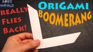 How to Make an Origami Boomerang  Robs World [upl. by Enytsirk]