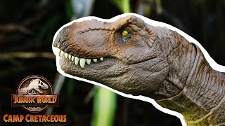 Jurassic World  TREX Ambush  Backyard Battles  MattelAction [upl. by Mcclimans]