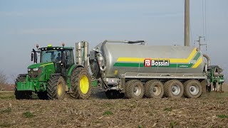 John Deere 6250R  Bossini B4400 [upl. by Refinnaj]