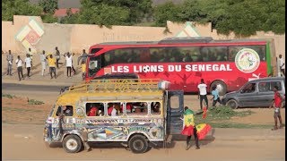 Sénégal Soudan L’arrivée des lions au stade Léopold Sédar Senghor [upl. by Anamor]