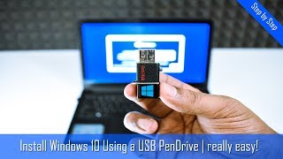 How to Install Windows 10 From USB Flash Drive Complete Tutorial [upl. by Ahsirhcal611]