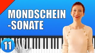 Mondscheinsonate  L van Beethoven  Piano Tutorial 11 [upl. by Gleason]