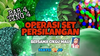 SIRI 1  BAB 4 TING 4  OPERASI SET PERSILANGAN SET [upl. by Lazaruk]