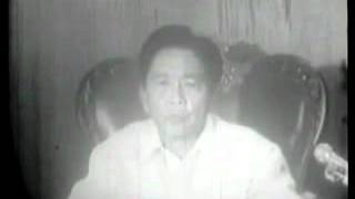 Marcos Sr Declares Martial Law on TV – September 23 1972 [upl. by Arri]