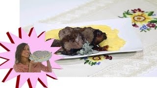 Guancetta di Manzo  Brasato con Polenta  Le Ricette di Alice [upl. by Ainek]