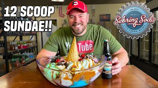 12Scoop Supersized Ice Cream Sundae Challenge [upl. by Carberry]