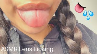 ASMR Intense Lens Licking and Mouth Sounds 👅💦 [upl. by Pronty]