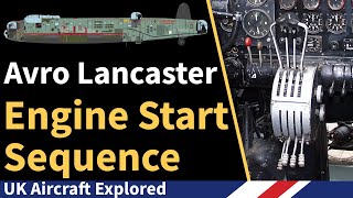 Avro Lancaster – Engine Start Up Sequence [upl. by Annovahs865]